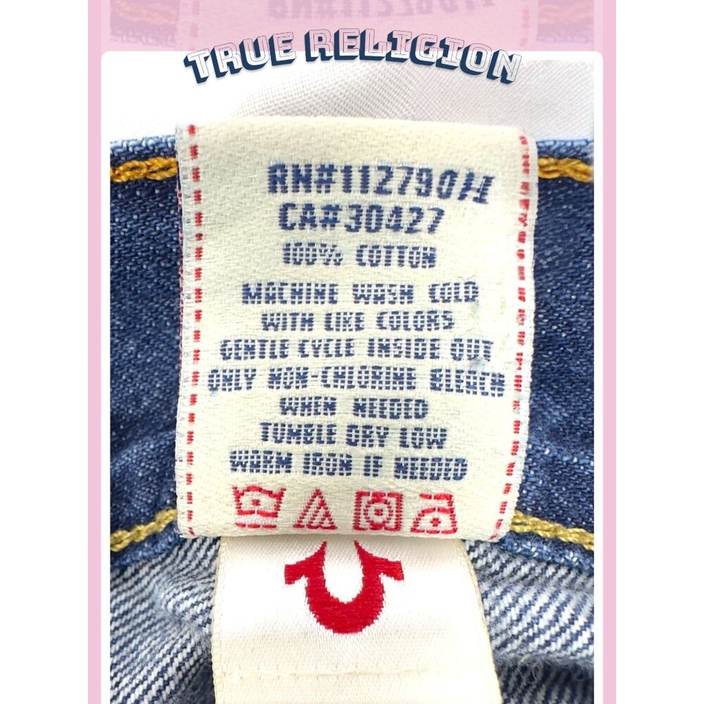 True Religion Womens Jeans 27 Blue Denim Made In USA 100% Cotton - Picture 6 of 16